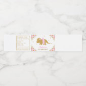 フローラ恐竜誕生日ピンクツチュトリケラトプス ペットボトルラベル (シングルラベル)