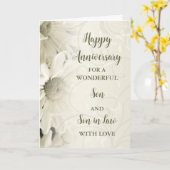 フローラ息子結婚記念日 カード (黄色い花)