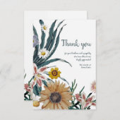 フローラ悔やみや弔慰サンキューカード サンキューカード (正面/裏面)