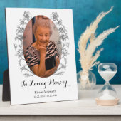 フローラ悔やみや弔慰白ヴィンテージ写真記念館 フォトプラーク (側面)