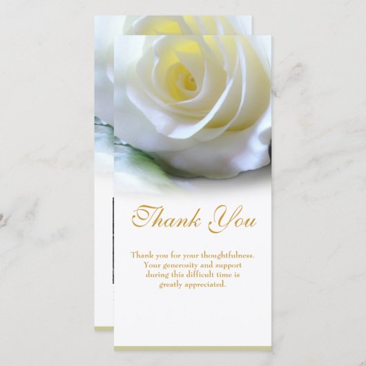 フローラ悔やみや弔慰葬儀サンキューカスタムフォト サンキューカード (正面/裏面)