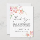 フローラ悔やみや弔慰葬儀サンキューカード (正面)