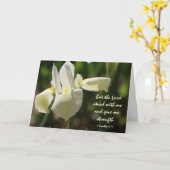 フローラ悔やみや弔慰、聖なる書物、 経典神の力の聖句 カード (黄色い花)