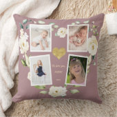 フローラ愛するママ写真コラージュ母の日 クッション (ブランケット)