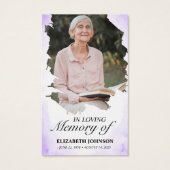フローラ愛の思い出の葬儀メモリアルフォトカード (正面)