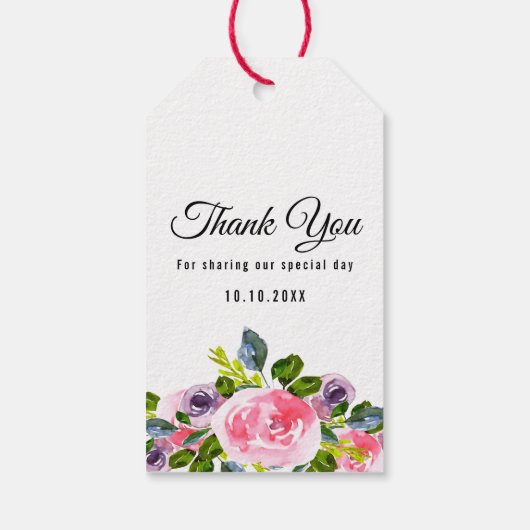 フローラ愛の成長結婚に感謝 ギフトタグ (裏面)