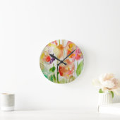 フローラ愛 ラウンド壁時計 (ホーム)