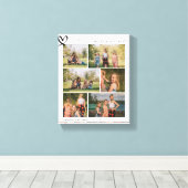 フローラ愛Abuelaママ家族フォトコラージュ キャンバスプリント (インサイチュ (ウッドフロア))