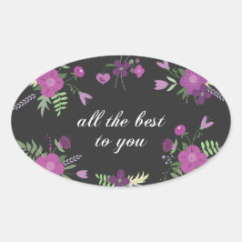 フローラ感動的の願い 楕円形シール