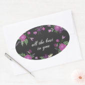 フローラ感動的の願い 楕円形シール (封筒)