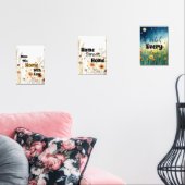 フローラ感動的ウォールアート – 3ホームクートのセット (リビング)