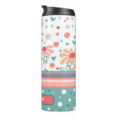 フローラ感動的ピンクアクアセレクトジョイ引用文 タンブラー (回転右)
