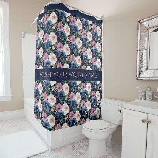 フローラ感動的引用文シャワーカーテン シャワーカーテン (インサイチュ)