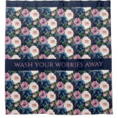 フローラ感動的引用文シャワーカーテン シャワーカーテン (正面)