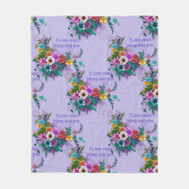 フローラ感動的引用文 フリースブランケット