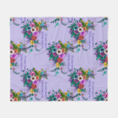 フローラ感動的引用文 フリースブランケット (正面(横))