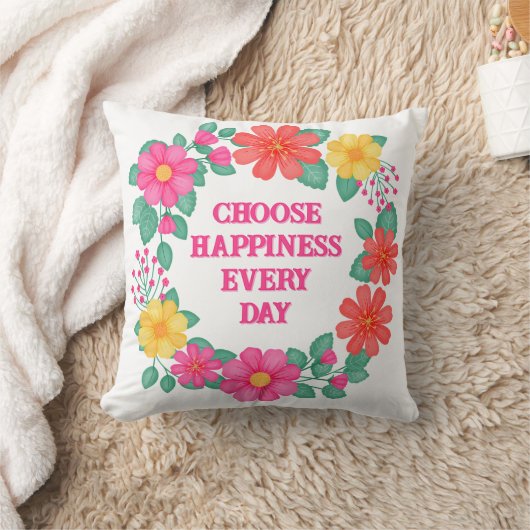 フローラ感動的独自の引用文の作成 クッション (ブランケット)