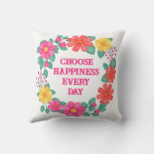 フローラ感動的独自の引用文の作成 クッション (裏面)