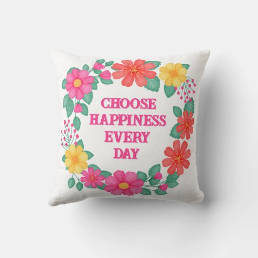 フローラ感動的独自の引用文の作成 クッション (裏面)