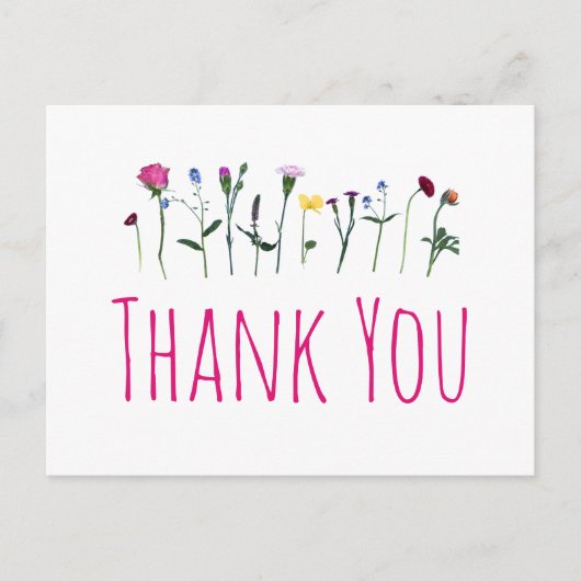フローラ感謝していはきエレガントはがき ポストカード (正面)