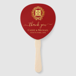 フローラ感謝していリース赤中国の結婚の ハンドファン