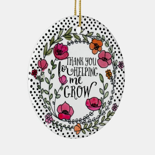 フローラ感謝してい場救済の私の成長 セラミックオーナメント (右)