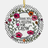 フローラ感謝してい場救済の私の成長 セラミックオーナメント (正面)