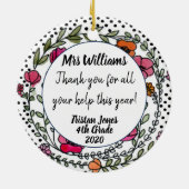 フローラ感謝してい場救済の私の成長 セラミックオーナメント (裏面)