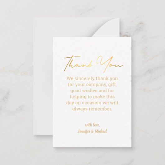 フローラ感謝してい結婚・写真 ノートカード (裏面)