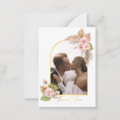 フローラ感謝してい結婚・写真 ノートカード (正面)