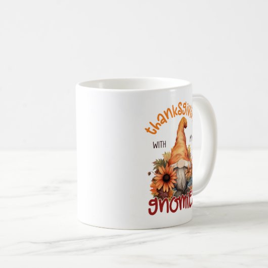 フローラ感謝と私のノミー コーヒーマグカップ (正面右)