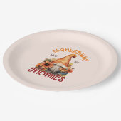 フローラ感謝と私のノミー ペーパープレート (アングル)