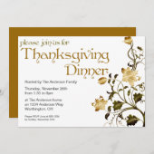 フローラ感謝祭ディナーパーティの招待状30 招待状 (正面/裏面)