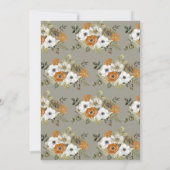 フローラ感謝祭ディナーメニュー印刷可能テンプレート 招待状 (裏面)