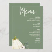 フローラ感謝祭ディナーメニューSage Green 招待状 (正面/裏面)
