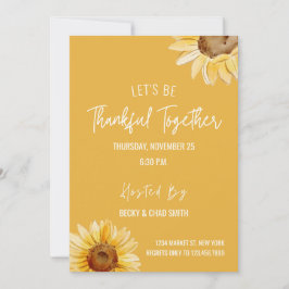 フローラ感謝祭ディナー招待状ひまわり 招待状