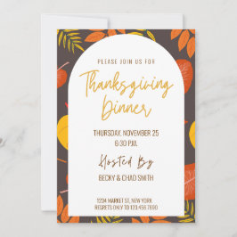フローラ感謝祭ディナー招待状パーティー 招待状
