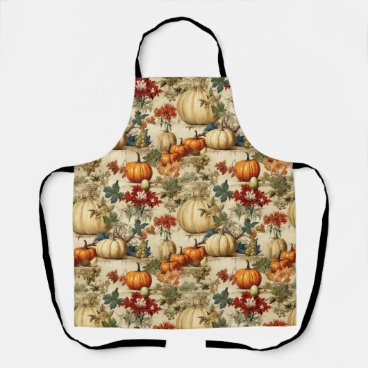 フローラ感謝祭ヴィンテージパターン(10) エプロン (正面)