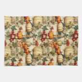 フローラ感謝祭ヴィンテージパターン(10) キッチンタオル (横)