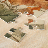 フローラ感謝祭ヴィンテージパターン(10) ジグソーパズル (側面)