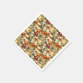 フローラ感謝祭ヴィンテージパターン(10) スタンダードカクテルナプキン (角)