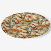 フローラ感謝祭ヴィンテージパターン(10) ペーパープレート (アングル)