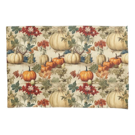 フローラ感謝祭ヴィンテージパターン(10) 枕カバー (正面左)