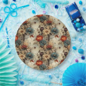 フローラ感謝祭ヴィンテージパターン(11) ペーパープレート (パーティー)