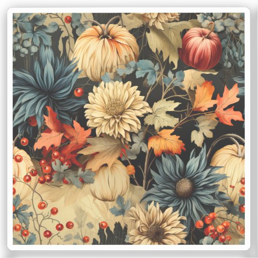 フローラ感謝祭ヴィンテージパターン(12) シール (正面)