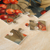 フローラ感謝祭ヴィンテージパターン(12) ジグソーパズル (側面)