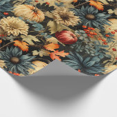 フローラ感謝祭ヴィンテージパターン(12) ラッピングペーパー (角)