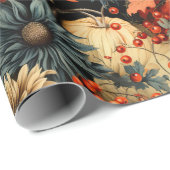 フローラ感謝祭ヴィンテージパターン(12) ラッピングペーパー (ロールコーナー)