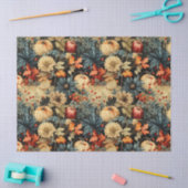 フローラ感謝祭ヴィンテージパターン(12) 薄葉紙 (クラフト)