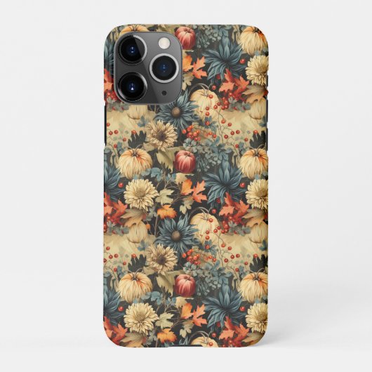 フローラ感謝祭ヴィンテージパターン(12) iPhoneケース (裏面)